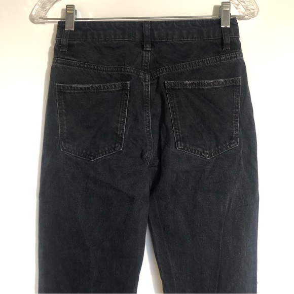 We The Free People Dakota Straight Leg Jeans Sz 25 High Rise Vintage Black Denim - Picture 9 of 14